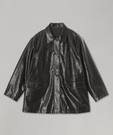 Fake Leather Jacket-Forget-me-nots-Forget-me-nots Online Store