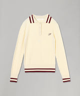 Long Sleeve Knit Polo-Forget-me-nots-Forget-me-nots Online Store