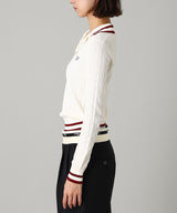 Long Sleeve Knit Polo-Forget-me-nots-Forget-me-nots Online Store