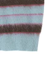 Border Crew Neck Knit-Forget-me-nots-Forget-me-nots Online Store