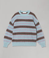Border Crew Neck Knit-Forget-me-nots-Forget-me-nots Online Store