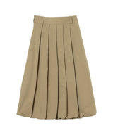 Baloon Pleats Belted Skirt-Forget-me-nots-Forget-me-nots Online Store