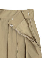 Baloon Pleats Belted Skirt-Forget-me-nots-Forget-me-nots Online Store