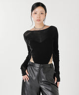 モデル身長:165cm / カラー:Black / サイズ:F