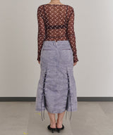 Pigment Dye Skirt-Forget-me-nots-Forget-me-nots Online Store