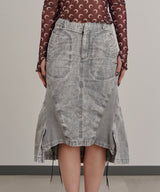 Pigment Dye Skirt-Forget-me-nots-Forget-me-nots Online Store