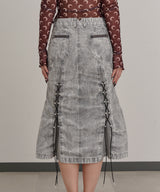 Pigment Dye Skirt-Forget-me-nots-Forget-me-nots Online Store