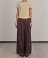 2 Tucks Wide Slacks-Forget-me-nots-Forget-me-nots Online Store