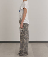 Leopard Damaged Denim-Forget-me-nots-Forget-me-nots Online Store