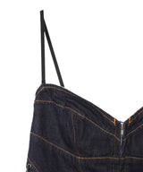 Lace Up Denim Bustier-FETICO-Forget-me-nots Online Store