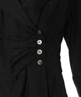 Rose Jaquard Stripe Sailor Collar Blouse-FETICO-Forget-me-nots Online Store