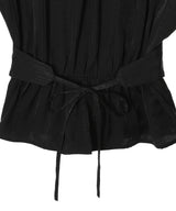 Rose Jaquard Stripe Sailor Collar Blouse-FETICO-Forget-me-nots Online Store