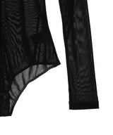 Velvet Tulle Turtleneck Bodysuit-FETICO-Forget-me-nots Online Store