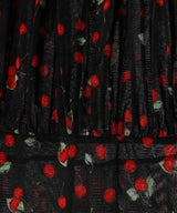 Printed Velvet Tulle Turtleneck Bodysuit-FETICO-Forget-me-nots Online Store