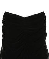 Velvet Tulle Gathered Skirt-FETICO-Forget-me-nots Online Store