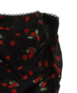 Printed Velvet Tulle Gathered Skirt-FETICO-Forget-me-nots Online Store