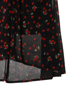 Printed Velvet Tulle Gathered Skirt-FETICO-Forget-me-nots Online Store