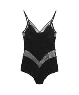 Velour Paneled Bodysuit-FETICO-Forget-me-nots Online Store