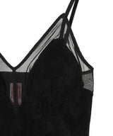 Velour Paneled Bodysuit-FETICO-Forget-me-nots Online Store