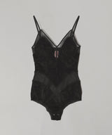 Velour Paneled Bodysuit-FETICO-Forget-me-nots Online Store