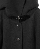 Boucle Wool Cape Coat-FETICO-Forget-me-nots Online Store