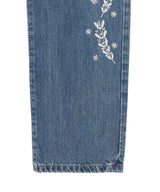Embroidered Straight Jeans-FETICO-Forget-me-nots Online Store