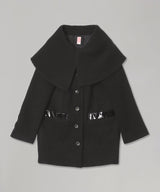 Boucle Wool Cape Coat-FETICO-Forget-me-nots Online Store