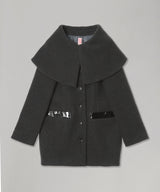 Boucle Wool Cape Coat-FETICO-Forget-me-nots Online Store