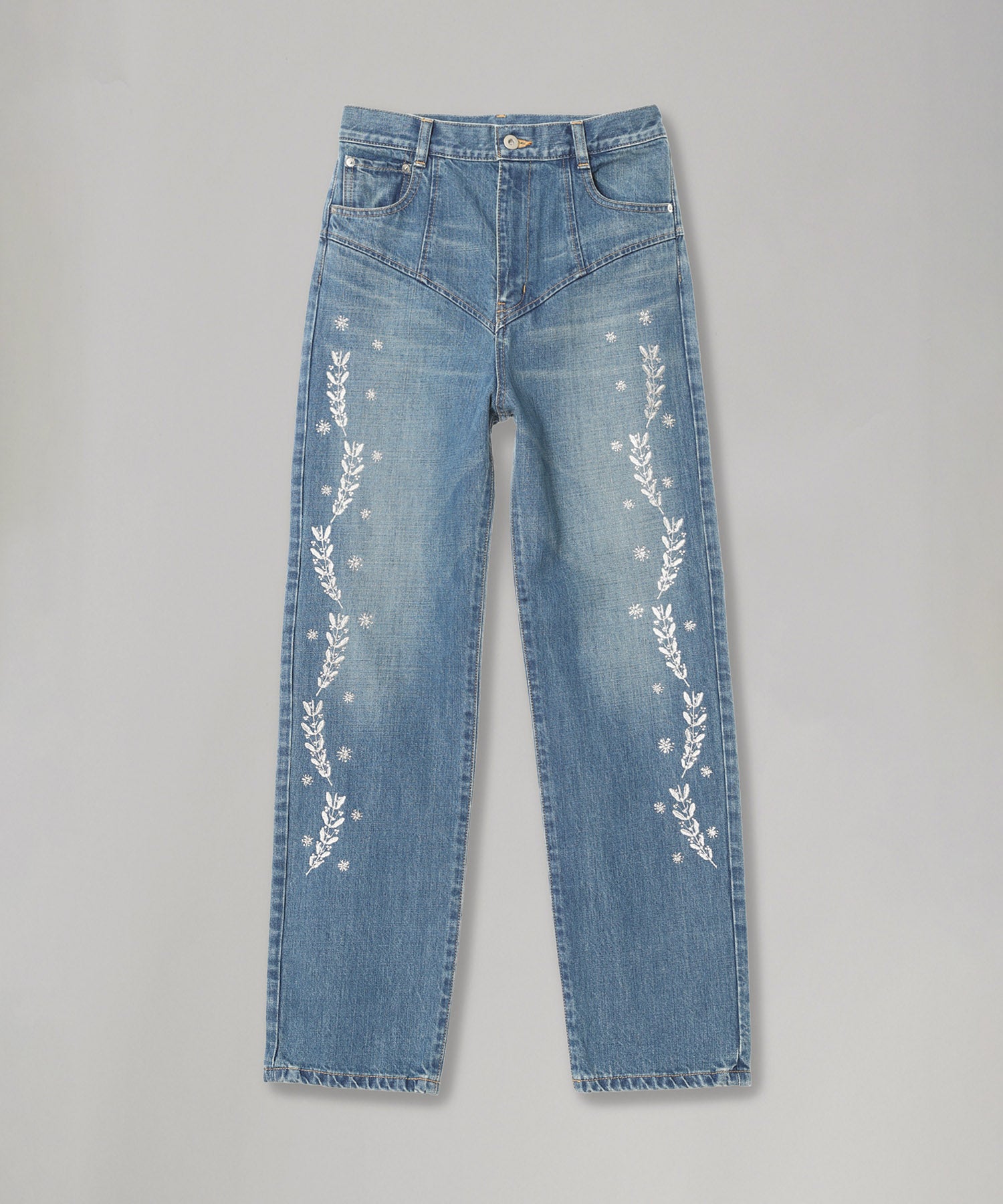 フェティコ(FETICO)｜Embroidered Straight Jeans｜Forget-me