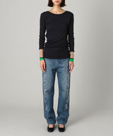 Embroidered Straight Jeans-FETICO-Forget-me-nots Online Store