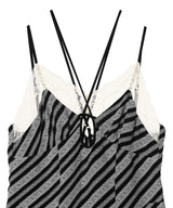 Lace Jaquard Stripe Slip Dress-FETICO-Forget-me-nots Online Store