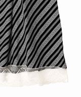 Lace Jaquard Stripe Slip Dress-FETICO-Forget-me-nots Online Store