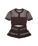 Convertible Sheer Stripe Knit-FETICO-Forget-me-nots Online Store