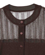 Convertible Sheer Stripe Knit-FETICO-Forget-me-nots Online Store