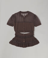 Convertible Sheer Stripe Knit-FETICO-Forget-me-nots Online Store