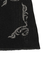 Damask-Pattern Rib Knit Top-FETICO-Forget-me-nots Online Store