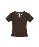 Damask Lace Scoop-Neck Top-FETICO-Forget-me-nots Online Store