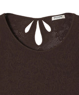 Damask Lace Scoop-Neck Top-FETICO-Forget-me-nots Online Store