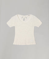 Damask Lace Scoop-Neck Top-FETICO-Forget-me-nots Online Store