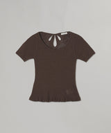 Damask Lace Scoop-Neck Top-FETICO-Forget-me-nots Online Store