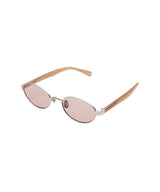 X Blanc Metal Oval Sunglasses-FETICO-Forget-me-nots Online Store