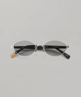 X Blanc Metal Oval Sunglasses-FETICO-Forget-me-nots Online Store
