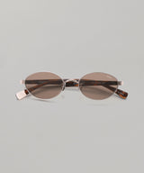 X Blanc Metal Oval Sunglasses-FETICO-Forget-me-nots Online Store