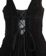 Flocked Denim Peplum Bustier
