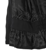 Fine Wool Suiting Gathered Belted Blouson