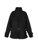Wool Mohair Short Trench Jacke-FETICO-Forget-me-nots Online Store