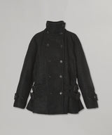 Wool Mohair Short Trench Jacke-FETICO-Forget-me-nots Online Store