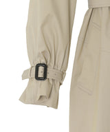 Cotton Twill Gathered Soutien Collar Coat-FETICO-Forget-me-nots Online Store