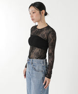 Stretch Lace Bodysuit-FETICO-Forget-me-nots Online Store