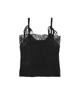Hairy Lace Paneled Rib-Back Camisole-FETICO-Forget-me-nots Online Store